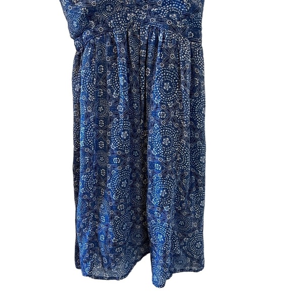 HOLLISTER Blue Floral Print Spaghetti Strap Mini Short Dress S - Picture 5 of 9